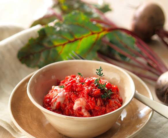 Beetroot, Thyme and Goat's Cheese Risotto Beetroot, Thyme and Goat's Cheese Risotto