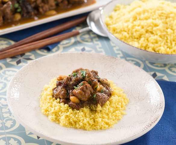 Tayín de cordero especiado con frutos secos