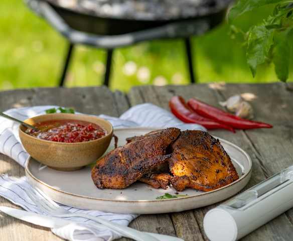 Grillowane piersi z kurczaka po meksykańsku z salsą pomidorową​