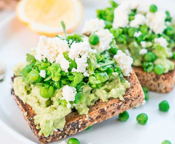 Avocado and goats cheese smash Avocado and goats cheese smash