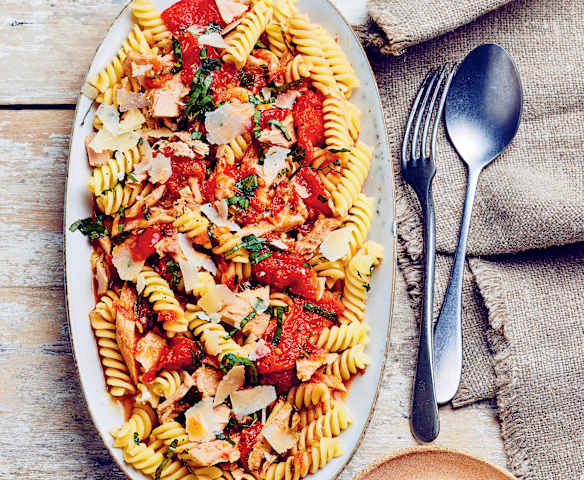 Fusilli au thon et au basilic