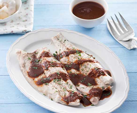 Lubina en salsa de salmorreta