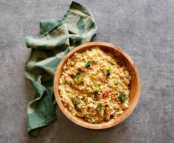 Ρύζι στο Varoma με λαχανικά και σάλτσα teriyaki