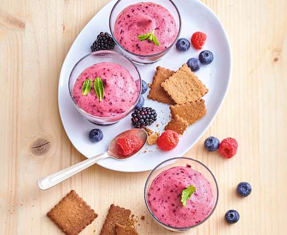 Mousse express aux fruits rouges