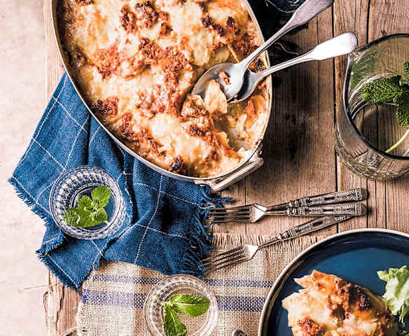 Gratin dauphinois au pesto rouge et comté