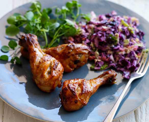 Devilled Chicken with Coleslaw