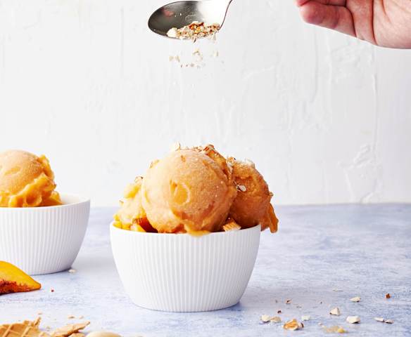 Helado de melocotón