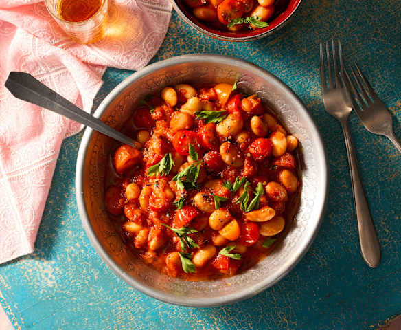 Gigantes Plaki (Riesenbohnen in Tomatensauce)