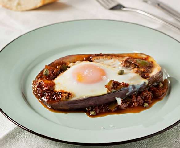 Berenjenas rellenas con huevo