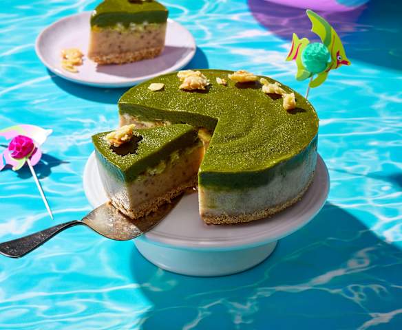 Matcha-Bananen-No-Bake-Torte