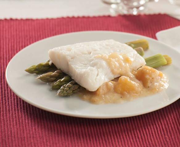 Bacalao con salsa de mango