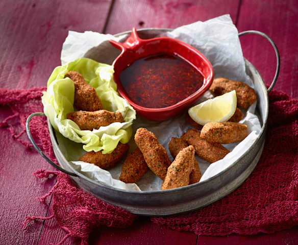 Tartaar Kofta's met Granaatappeldip