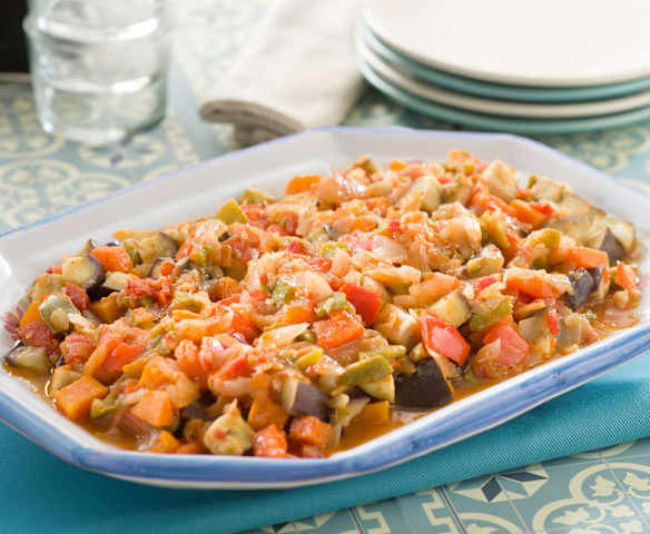 Alboronía de calabaza y berenjena