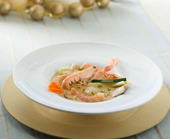 Waterzooi con cigalas