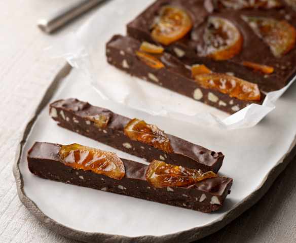 Torrão de chocolate e laranja