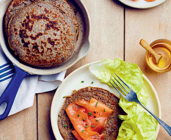 Blinis de sarrasin au saumon
