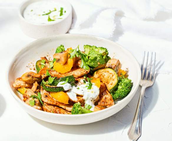 Indyk gyros z warzywami