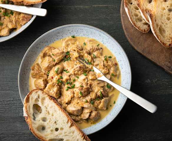 Creamy Lemon Pork and Mushroom