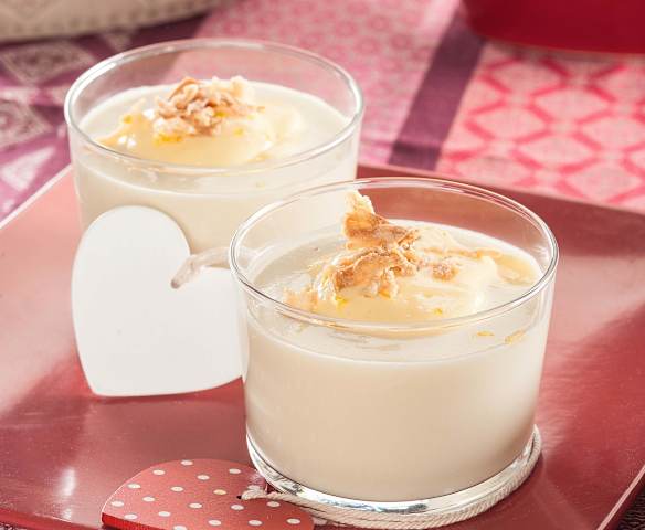 Crema suave de cebolla con sabayón de limón para dos