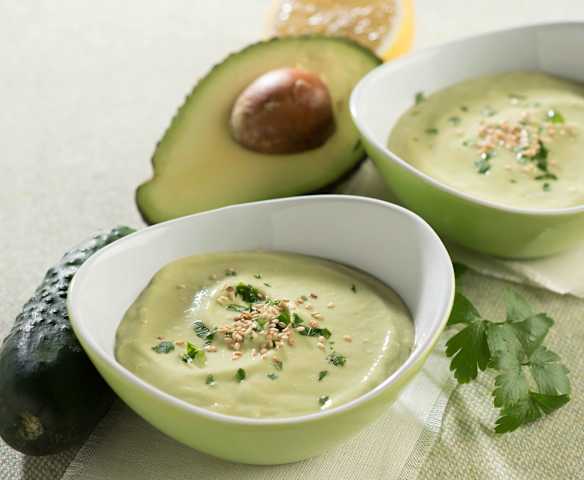 Crema de pepino y aguacate