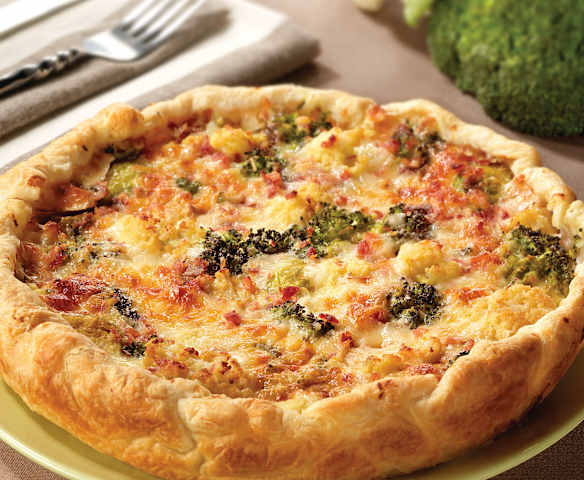Quiche au chou et au brocoli