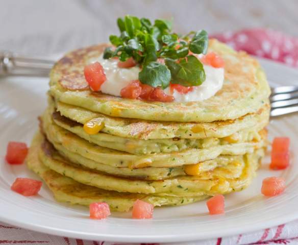 Courgette, Corn and Ricotta Pancakes Courgette, Corn and Ricotta Pancakes