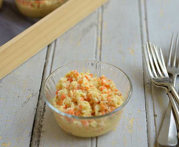 Coleslaw con aderezo de mostaza y miel