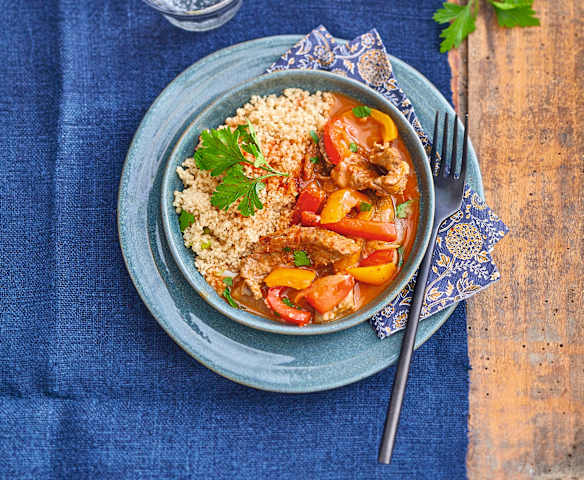 Bœuf mijoté aux poivrons à la hongroise