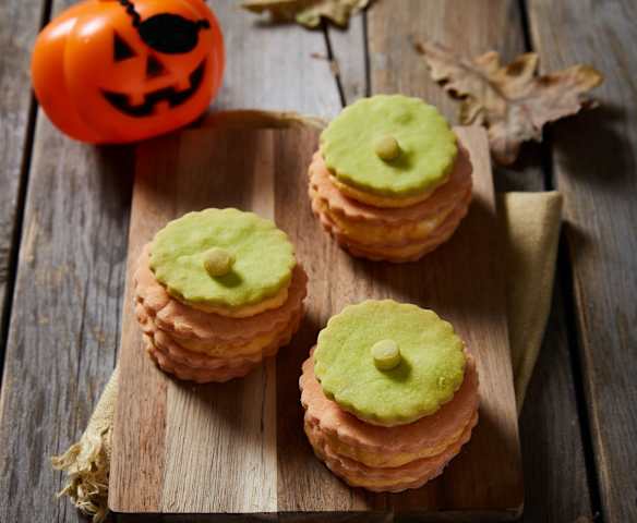 Zucchette di frolla salata con crema di zucca