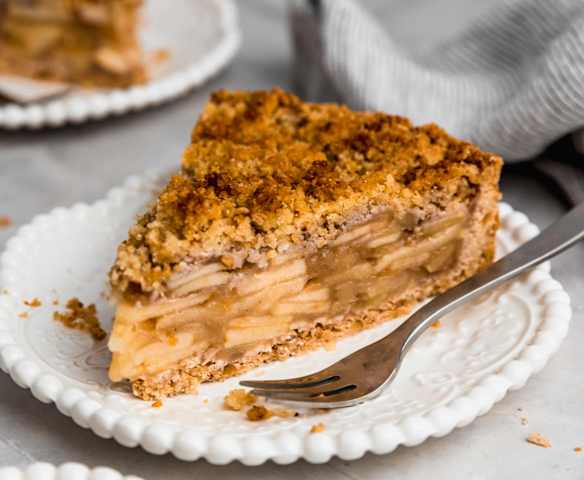 Tarta de manzana con streusel