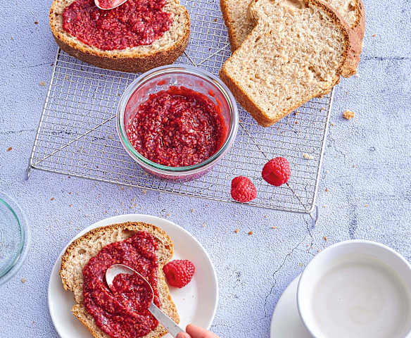 Crufiture de framboises aux graines de chia