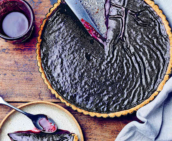 Tarte sans gluten à la confiture de fruits rouges