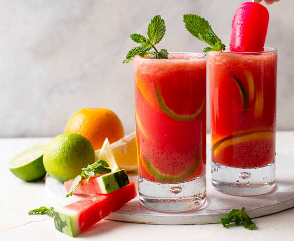 Mocktail de sandía y cítricos