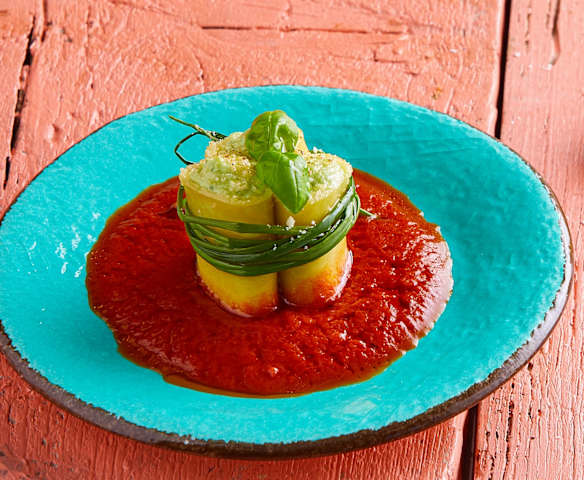 Paccheri ripieni ricotta e basilico Paccheri ripieni ricotta e basilico