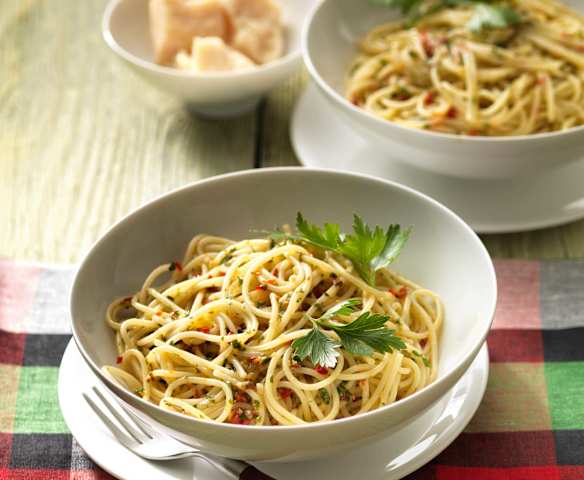 Spaghetti aglio, olio e peperoncino Spaghetti aglio, olio e peperoncino