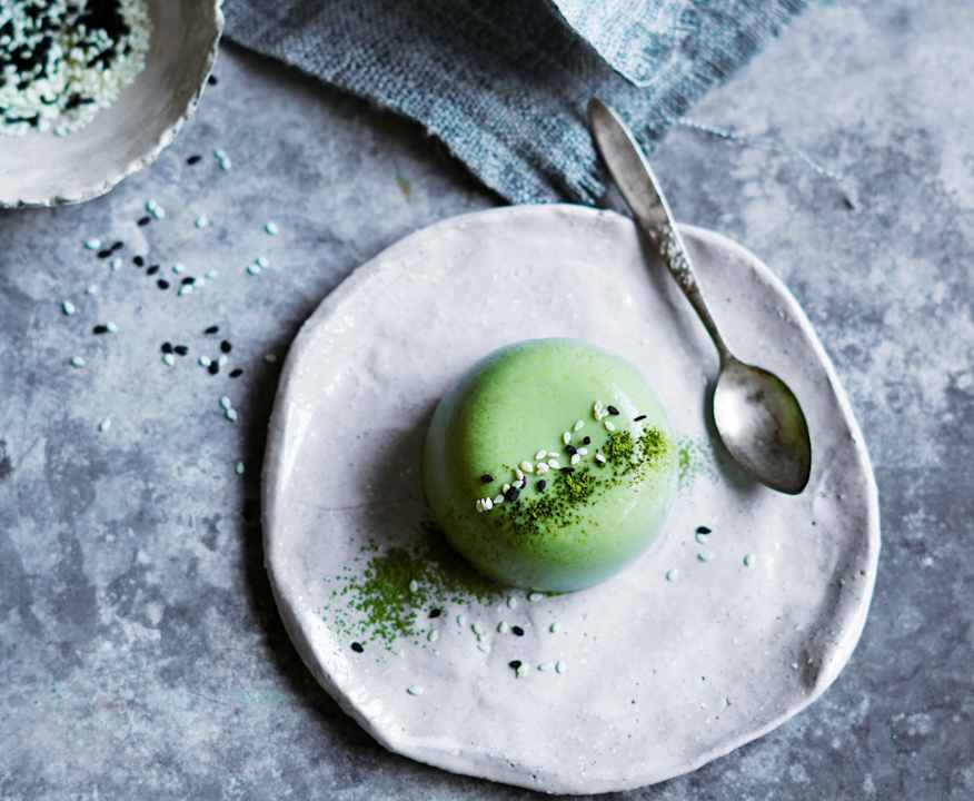 Coconut matcha panna cotta - Cookidoo® – the official Thermomix