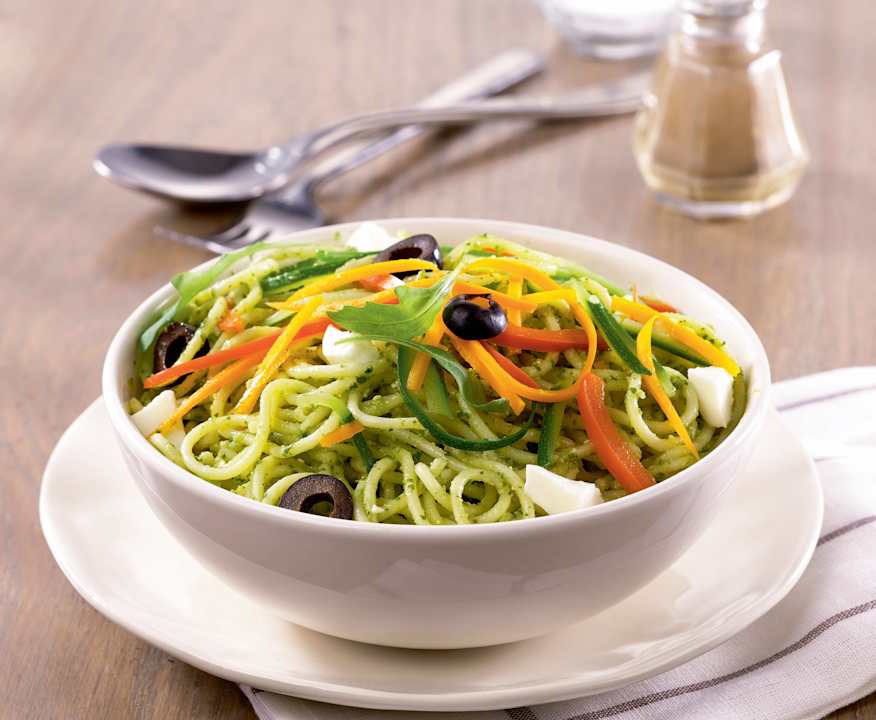 Spaghetti Aux Légumes Grillés Et Fromage Frais