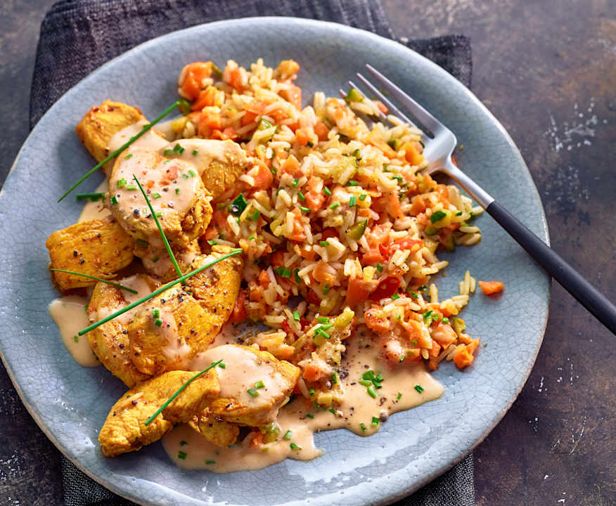 Poulet avec riz aux courgettes et aux carottes - Cookidoo® – the ...