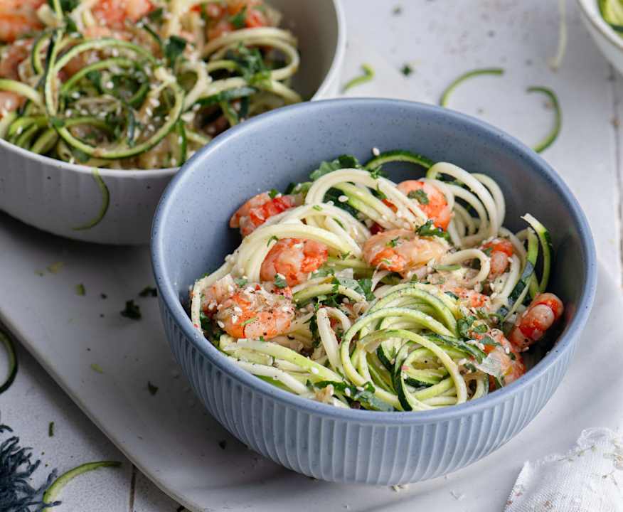 Spiralized Courgette with Shrimp and Lemon Sauce - Cookidoo® – the