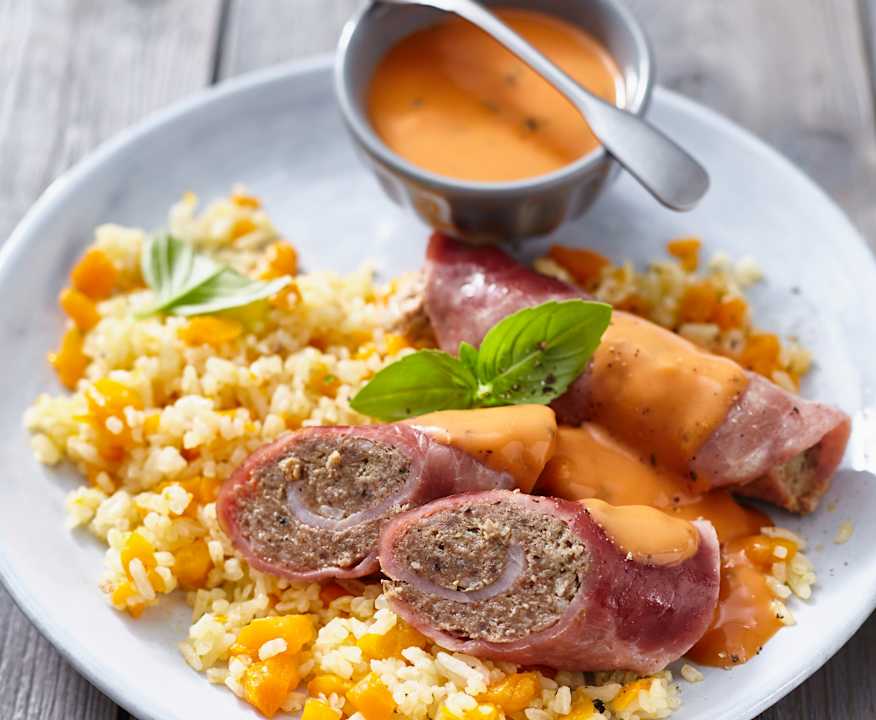 Schinken-Hack-Röllchen mit Möhrenreis - Cookidoo® – Thermomix® 官方食譜平台 Schinken-Hack-Röllchen mit Möhrenreis - Cookidoo® – Thermomix® 官方食譜平台