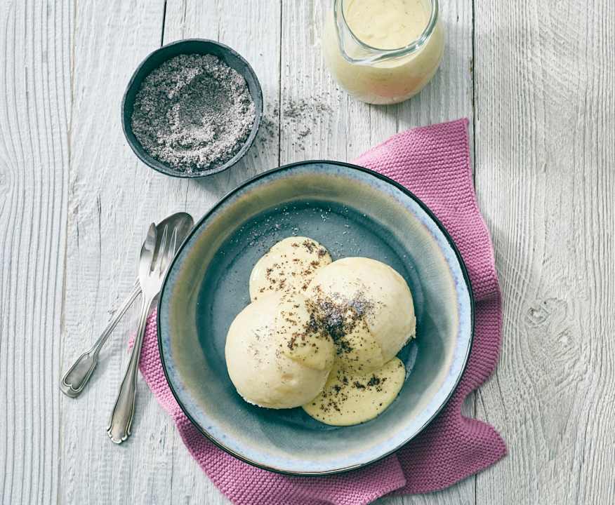 Mini-Germknödel mit Mohnzucker und Vanillesauce - Cookidoo® – la ...