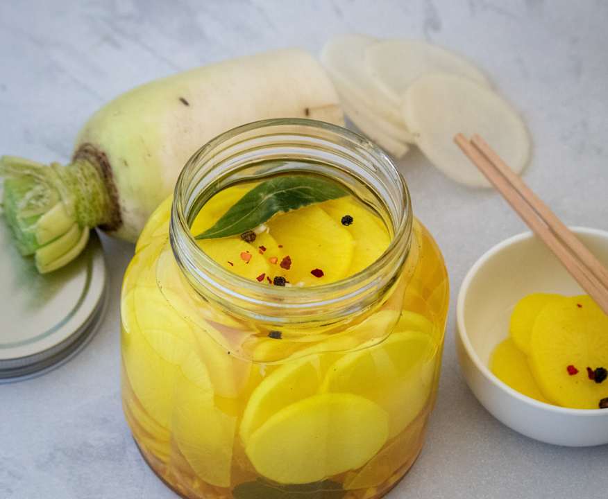 Pickled Korean daikon (Thermomix® Cutter, using modes) - Cookidoo