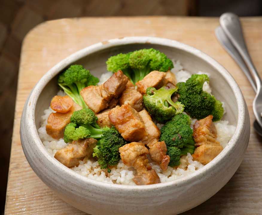 Pork Belly Steamed Broccoli and Sesame Rice Cookidoo® the official
