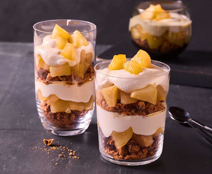 Mascarponecreme mit Butter-Karamell-Birnen und Cookie-Crunch - Cookidoo ...
