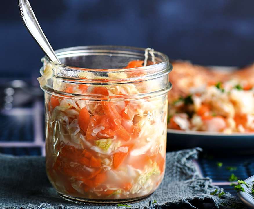 deumavan als gleitgel Kraut mit Karotten fermentiert (mit Gemüsestyler)
