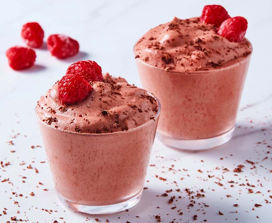 Chocolate raspberry mousse image