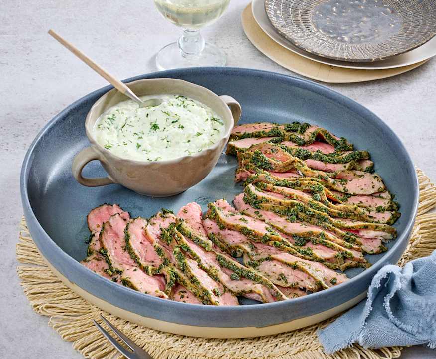 Kalbsbraten-Aufschnitt mit Meerrettich-Dip - Cookidoo® – das offizielle ...