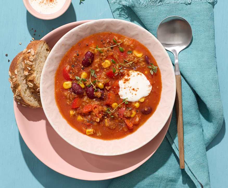 Chili con Grünkern - Cookidoo® – das offizielle Thermomix®-Rezept-Portal Chili con Grünkern - Cookidoo® – das offizielle Thermomix®-Rezept-Portal
