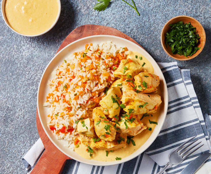 Chicken with Vegetable Rice - Cookidoo® – platform resep resmi Thermomix®