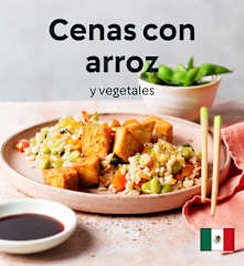 Cenas con arroz y vegetales